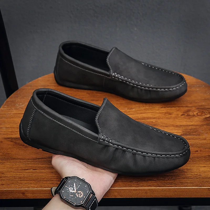 

Driving Shoes Men's New Breathable Men's Loafers Fashionable Spring Casual Suede Comfortable Soft Slip-On Flats Moccasin Shoes