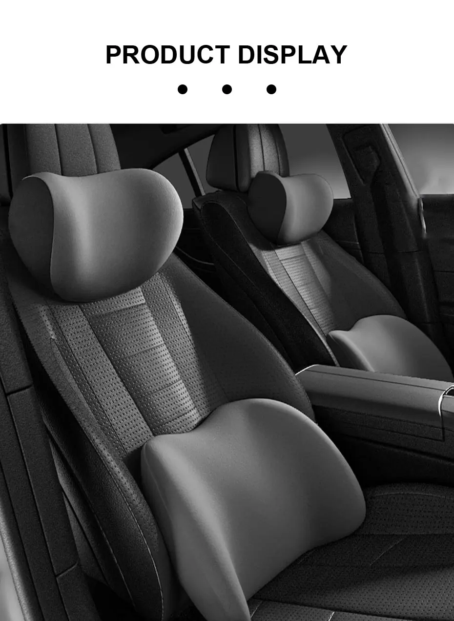 SEAMETAL Auto Kissen Memory Foam Auto Sitz Kopfstütze Kissen Weiche Taille Kissen Auto Taille Schutz Kopf Hals Kissen Zubehör – Detail 13