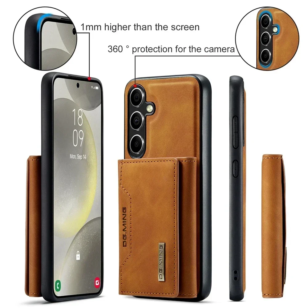 Premium Magnetic Leather Wallet Phone Case with Card Slots