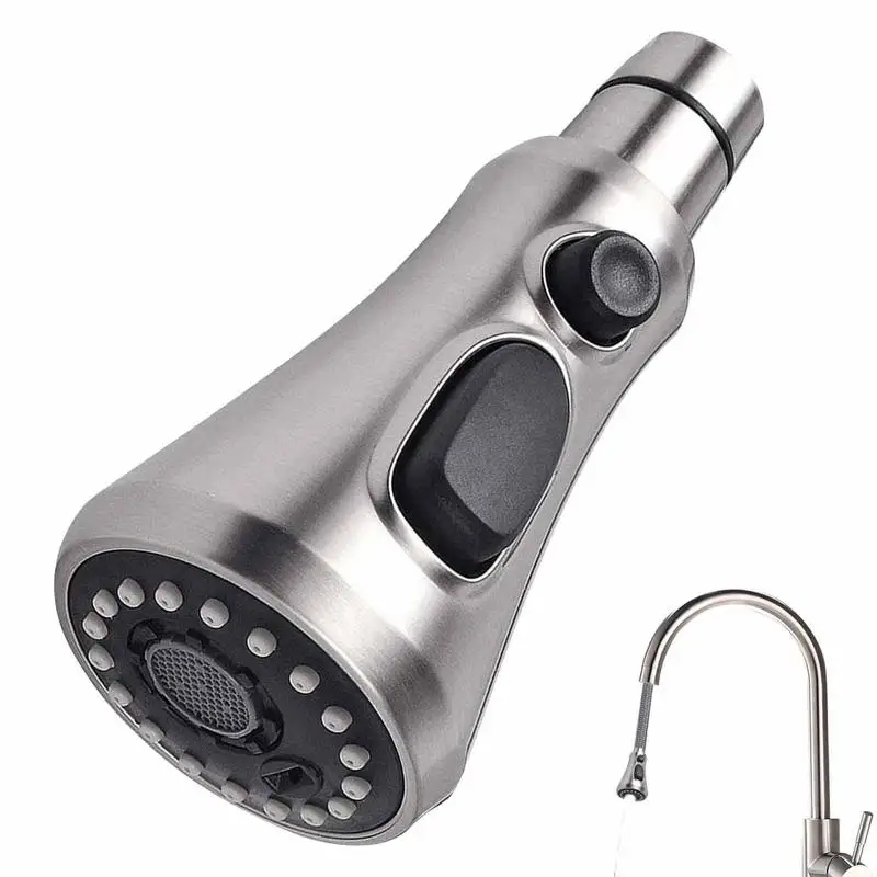 Kitchen Faucet Head Replacement 3 Functions Pull Down Sink Sprayer Head