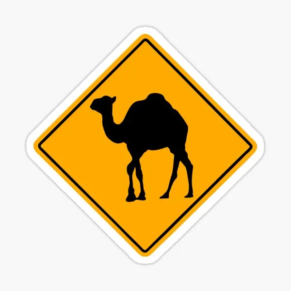 

Дорожный знак Camel, 5 шт., автомобильные наклейки для бутылок с водой, окна, дома, печать на стене, милый фон, детские наклейки на автомобиль