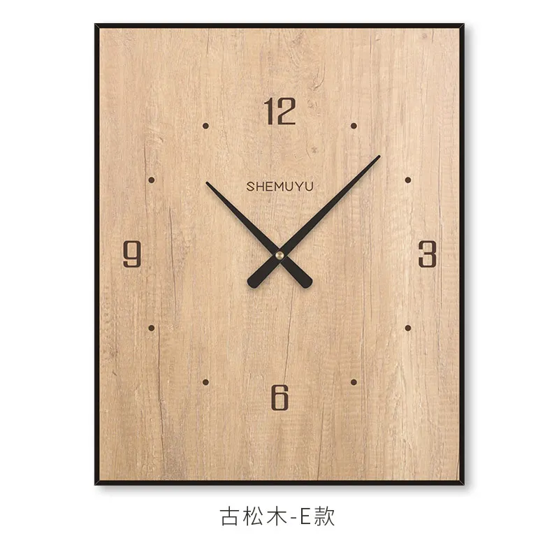 Large Electric Meter Box Wall Clock Wood Square Wall Watch Clocks Color:L;Sheet Size:45X60CM