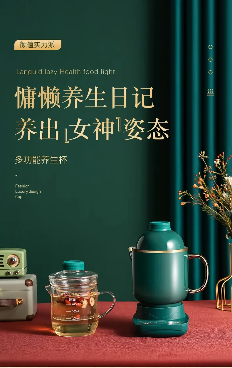 110V/220V Electric Kettle Ceramic Tea Warmer Health Care Overheat Protection for Japan USA Canada AG