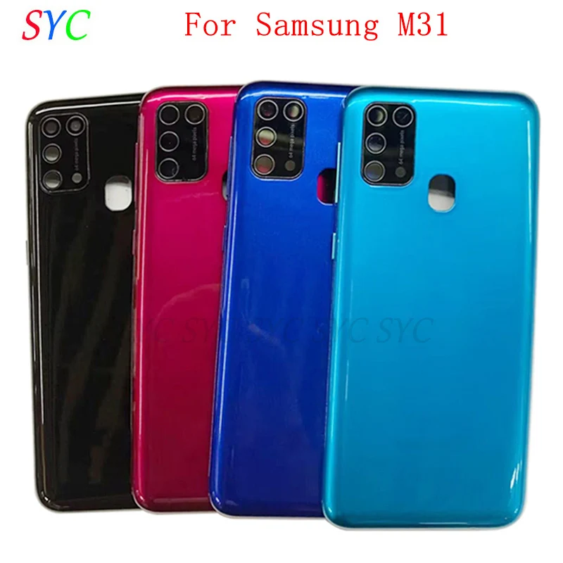 

Задняя крышка батарейного отсека, корпус для Samsung M31 M315, задняя крышка с логотипом, запасные части