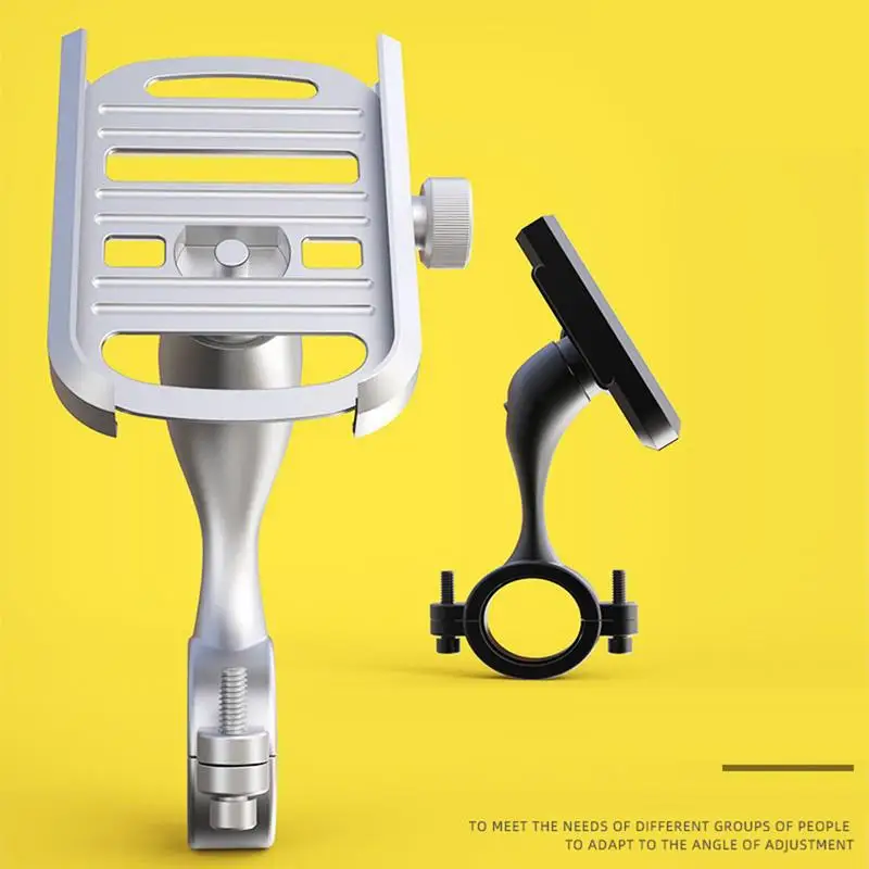 Bike Phone Holder Aluminum Motorcycle Phone Mount with 360-Degree Rotation Scooter Bicycle Handlebar Phone Clip Cell phone Stand