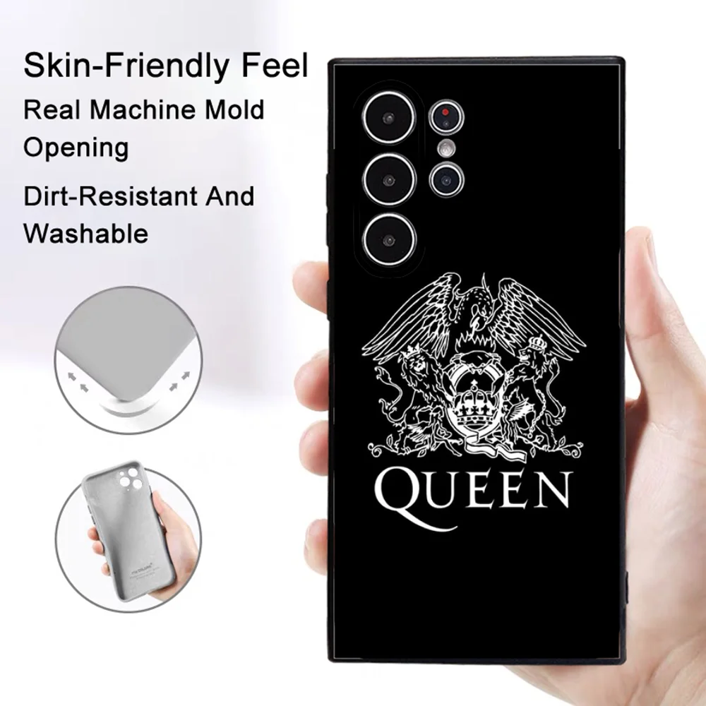 Queen F-Freddie Frosted Non-Slip Full Cover Soft Phone Case