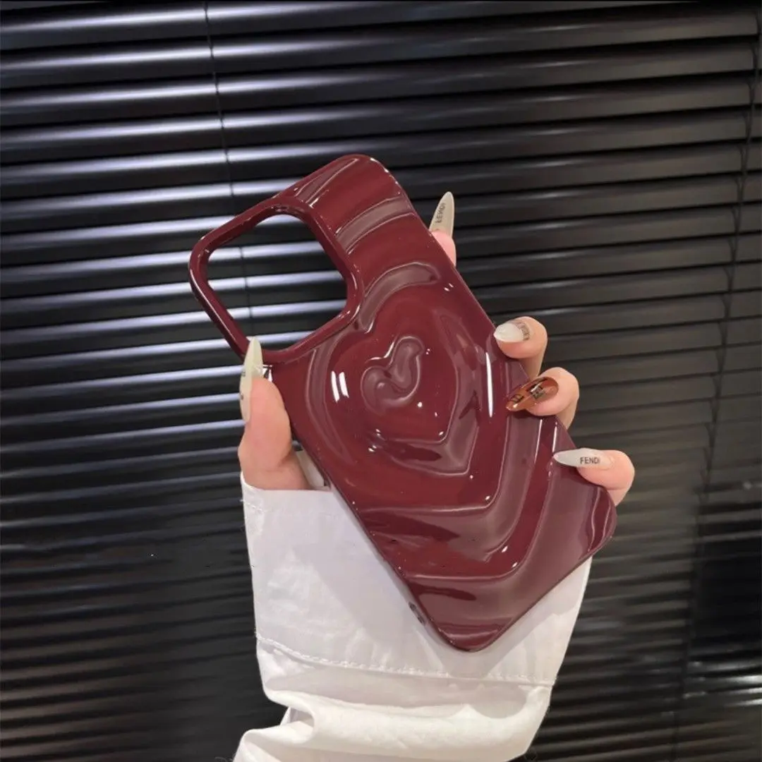 Wine Red Matcha Green Love Phone Custodia Rigida Protettiva Per Iphone 14 Pro 14 Pro Max 13 12 Pro 11 Custodia Antigoccia Per Telefono