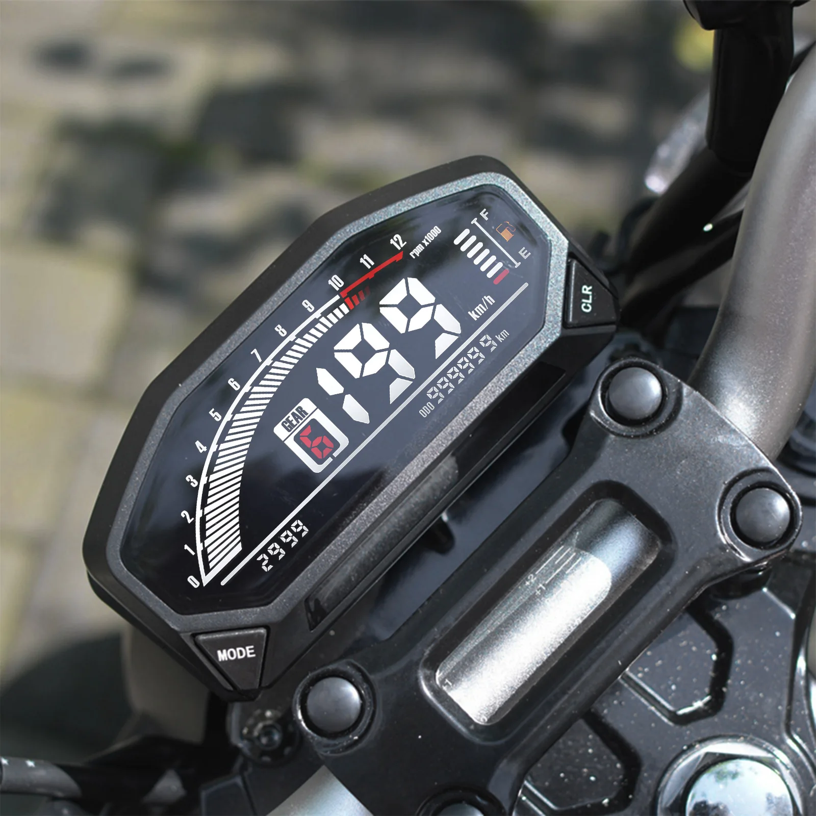 Univerzální LED nastavitelný klínový řemen 10000 RPM displej klínový řemen odemeter otáčkoměr moto přístrojová deska pro 1 2 4 cylindr