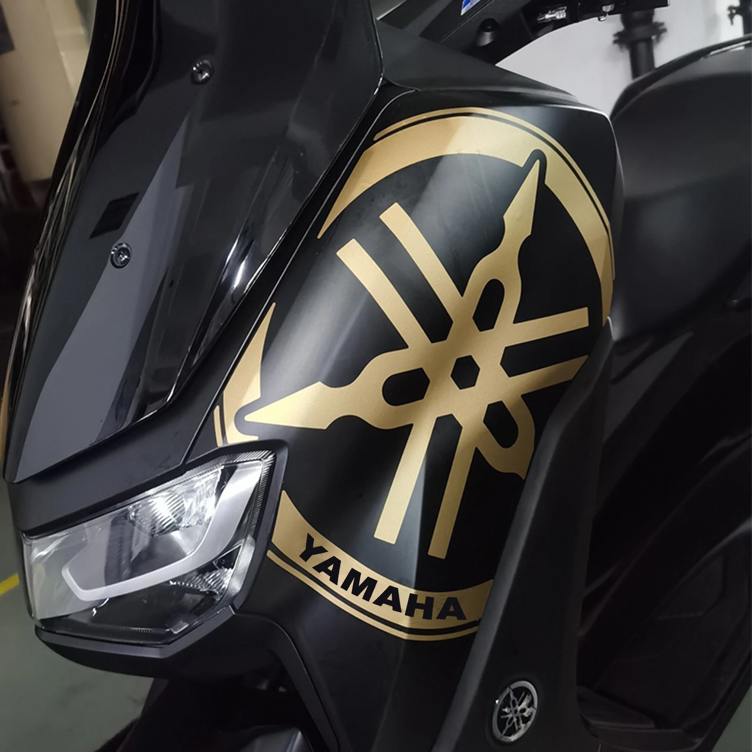 Yamaha Emblem Domed Sticker Yellow Black | Domed Emblems | Stickers |  X-Sticker