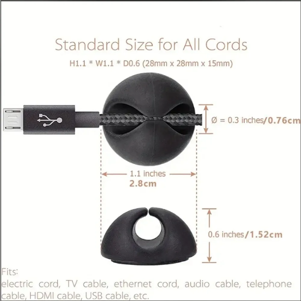 Desktop cable management data cable fixer storage buckle headphone charging bedside line card fixer