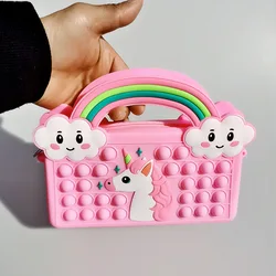 Sac à dos Pop It pour enfant, Pop It, Pop It, jouets, porte monnaie, Push Bubble, fossette Simple, décompression, Anti Stress, à presser, nouvelle collection 