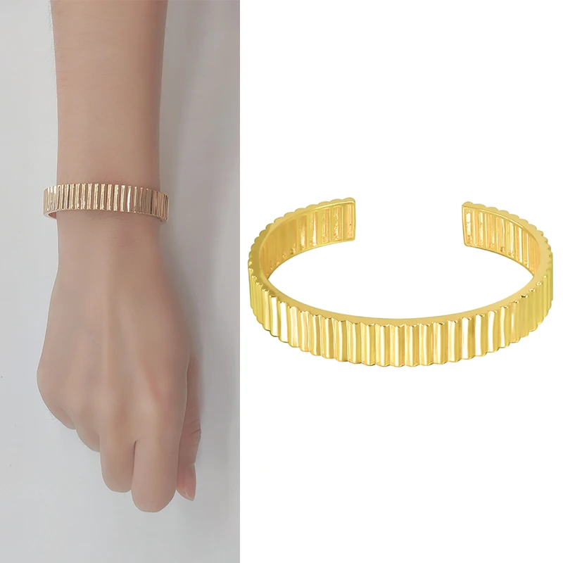 Famous Brand Jewelry Bracelets For Women Luxury Gold Geometric Cuff