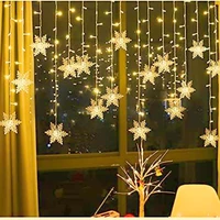 3.2M Christmas Snowflake Curtain String Lights Indoor Christmas Light Wedding Home Party New Year LED Xmas Lamps Eave Decoration 1