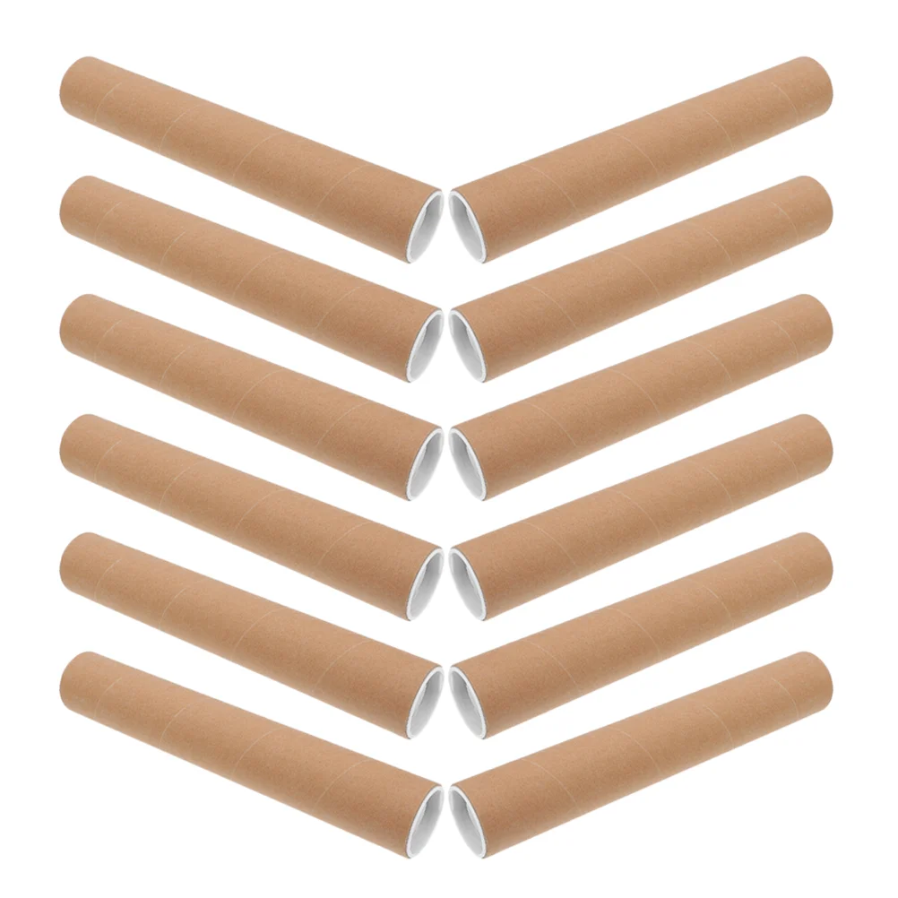 

12pcs Tubes Practical Poster Tubes Round Paper Tubes for Crafting Poster Carrying Case