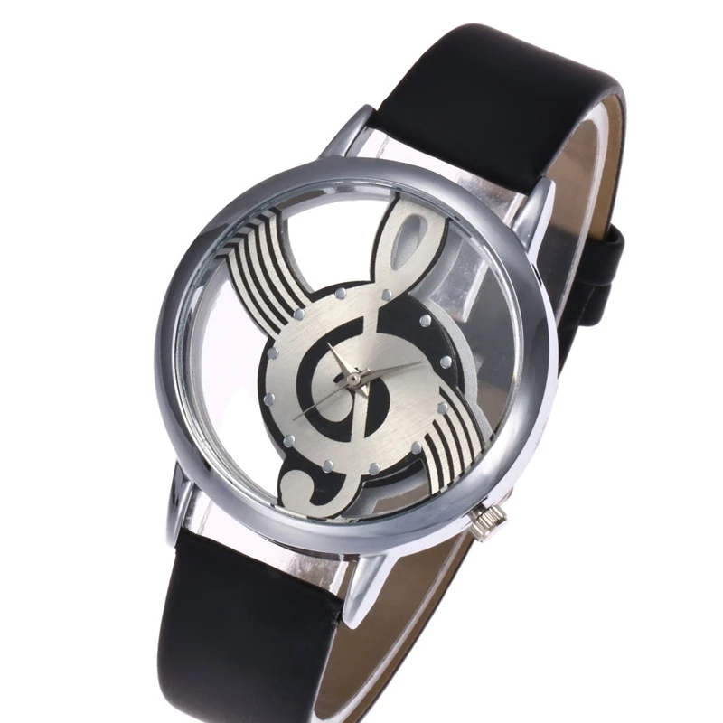 New Luxury Brand Student Watches Music Note Notation Watch Steel Wristwatch for child and Women Man Ladies Silver Clock 4