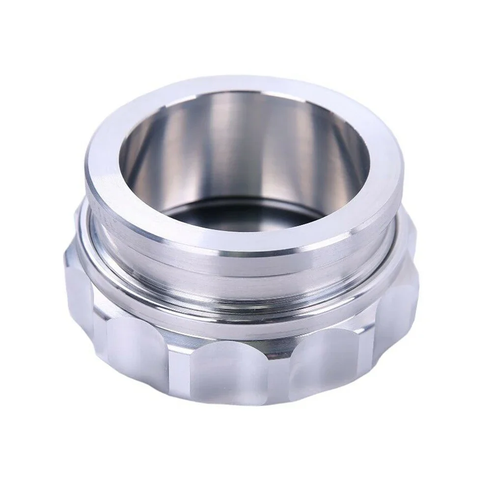 Aluminium Alloy Weld-On Filler Neck and Cap for Oil, Fuel, and Water Tanks - Silver Replacement Accessory