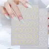 Pattern French Style Self Adhesive Nails Art Sliders Manicure Stripe Nails Decals 3D Lines Nail Sticker Nail Art Decoration 4
