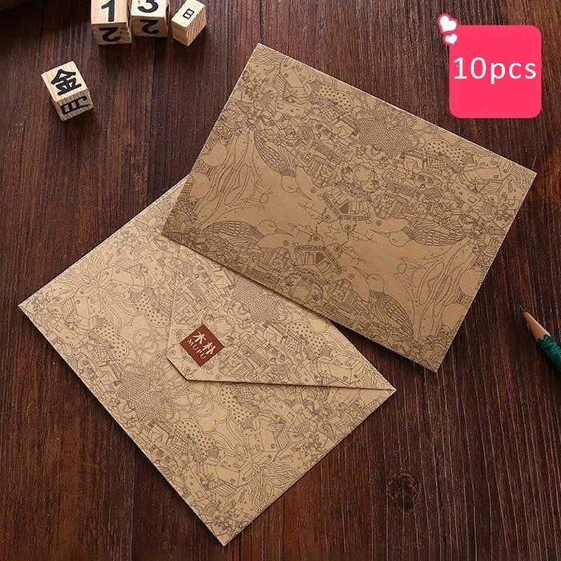 10 pz/lotto cina busta antica retrò Business Storage studente ...