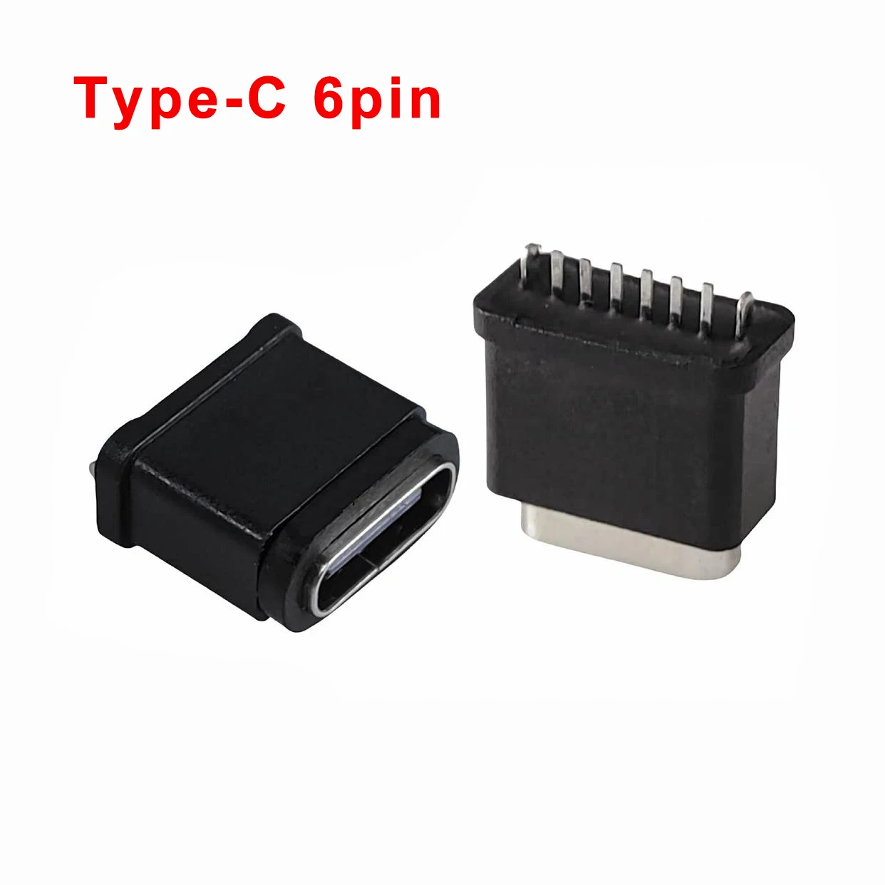 

Type-C 6pin Female USB Vertical Plug Connector Patch Terminal Positioning Post Waterproof Rubber Ring Ipx7 Waterproof