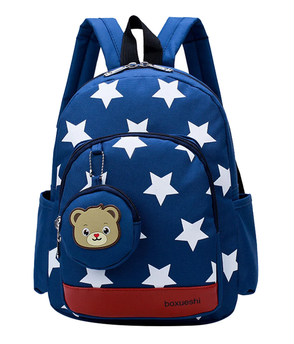 

Star Print Kindergarten School Bags Lightweight Nylon Backpack Baby Girls Boys School Backpack for 1-3 Years Old Mochila Infant