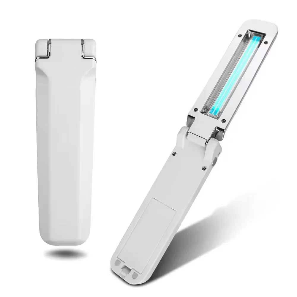 2PCS UVC Portable Hand-held Germicidal Lamp USB Interface Sterilization And Mite Removal UV Disinfection Lamp Ampoule 3W