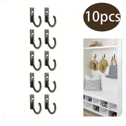 Exquisite Vintage-Style Curved Horn Hook for Home Décor and Furniture (10pcs)