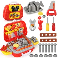 [Disney] Mickey Mouse Cars Lightning McQueen Children's Toolbox Toy Set boy toy play house set kids toys for boy birthday gift 2