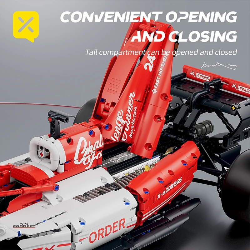 1:8 F1 Race Cars 1770PCS Building Blocks Set Adults MOC Bricks Car