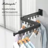 Folding Clothes Hanger Retractable Cloth Drying Rack Indoor&Outdoor Space Aluminum Household Clothes Organization WB3027 3