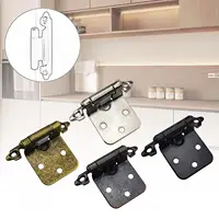 บานพับแบบสปริง 10 ชิ้น บานพับตู้ บานพับเฟอร์นิเจอร์ อุปกรณ์ฮาร์ดแวร์ ติดตั้งง่าย บานพับประตูตู้ 3