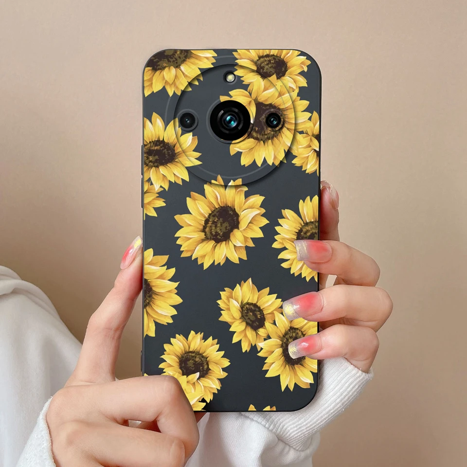 Sunflower Daisy Liquid Silicone Protective Case - Antifouling Back Cover