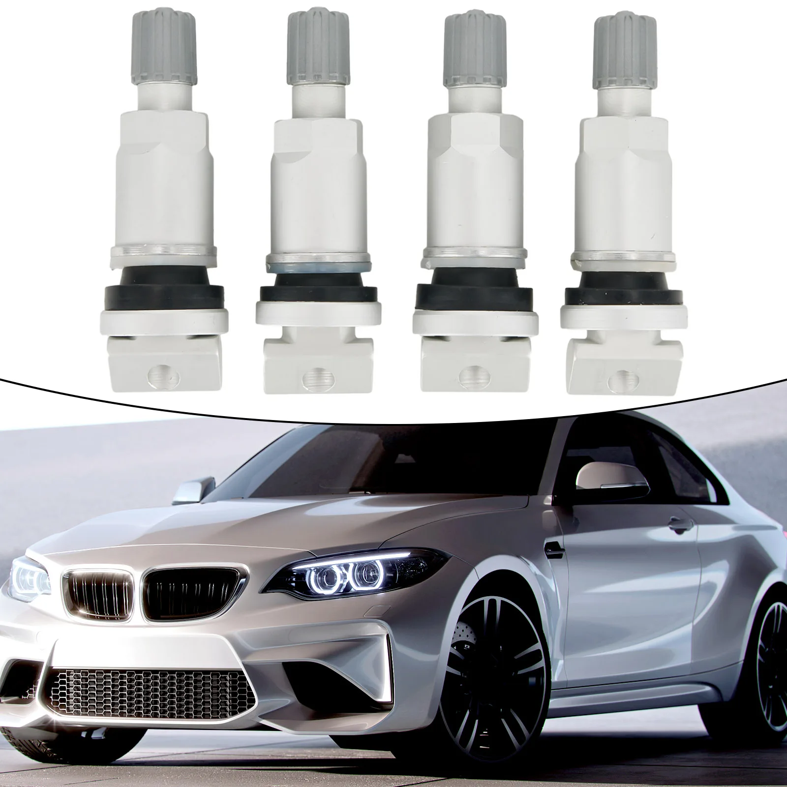 

4PCS Aluminum Alloy Tire Air Valve Stems For BMW 1 2 3 Series X1 X2 X3 Tyre Pressure Sensor TPMS Valve Stem Repair Kit