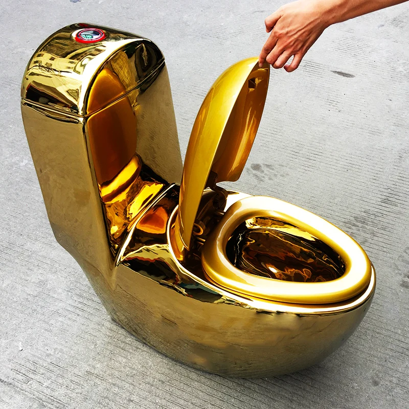 

European-Style Gold Toilet Toilet Gold-Plated Toilet Creative Personality Color Gold Factory Toilet