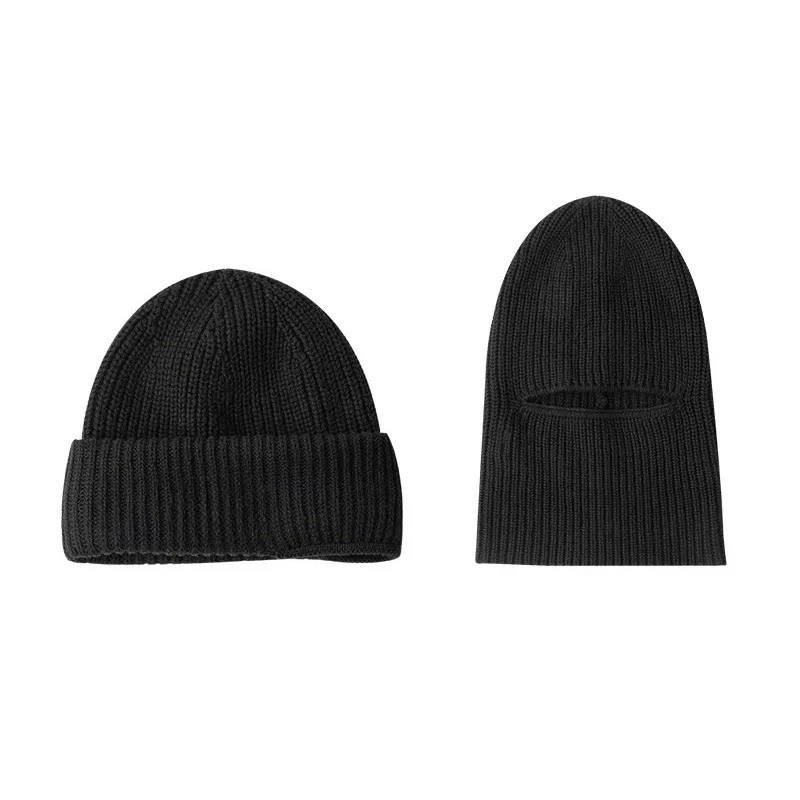 Men Winter Skullies Beanies Hats For Women Knitted Woolen Scarf Caps Balaclava Mask Gorras Bonnet Thick Warm Handmade Hat - 6