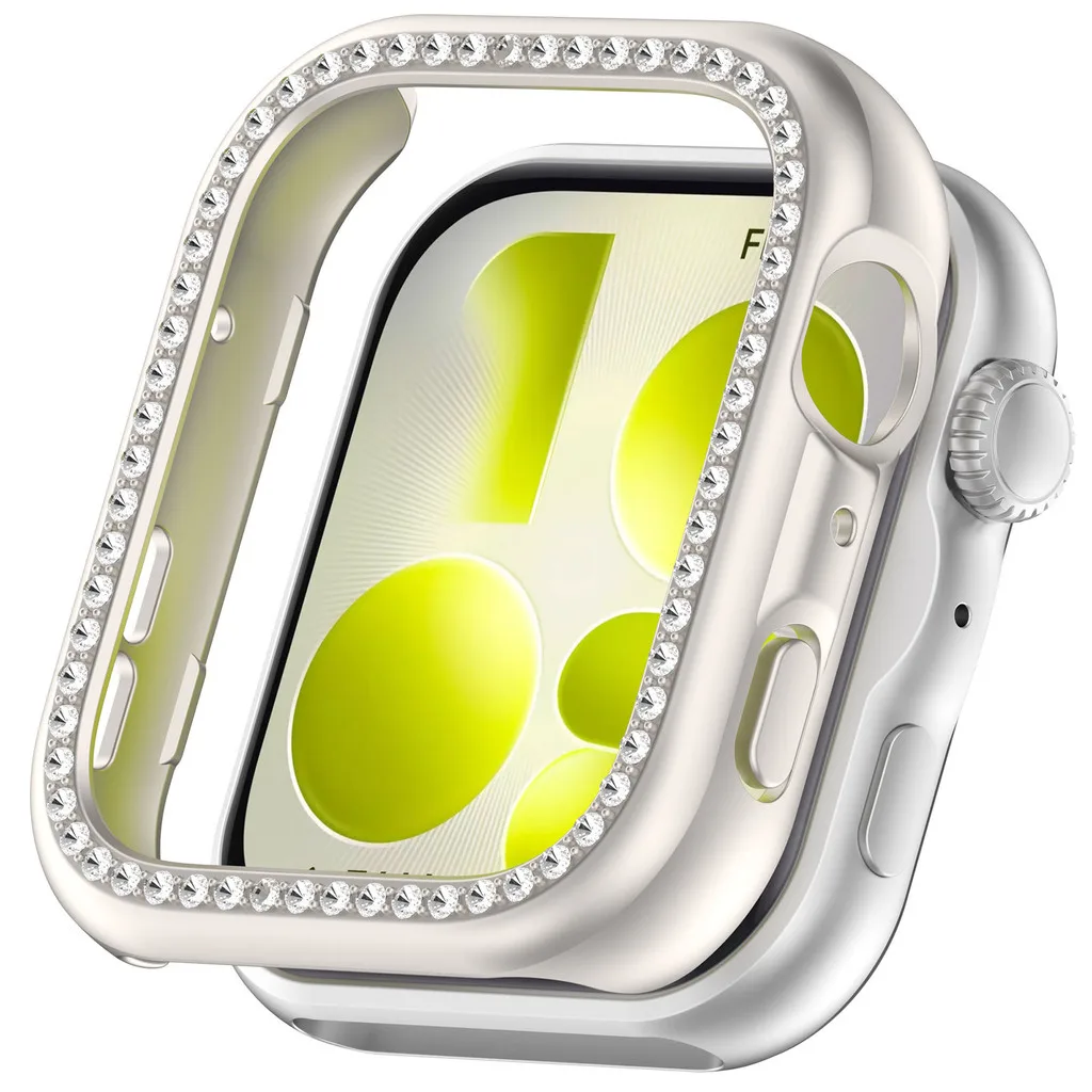 Diamond-Embellished Protective Bumper Case - All-Around Hollow Design