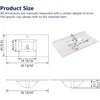 36 Inch Bathroom Vanity Top with Undermounted Rectangular Ceramic Sink & Backsplash,  Single Pre-drilled Hole 6
