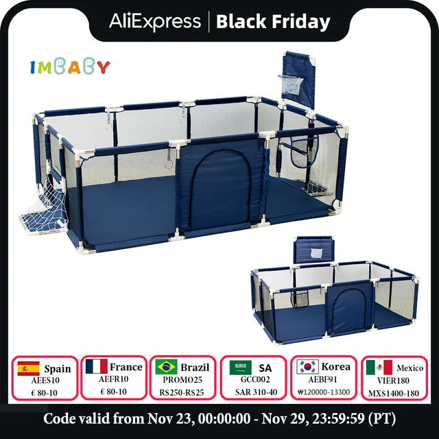 Safety Baby Playpen For Children Indoor Multiple Styles Toddler Barrier Fence Kids Playground Toys Park With Basketball Frame