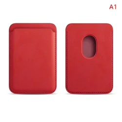 Luxury Magnetic Leather Wallet Phone Case with Card Holder - ABS (Red)
