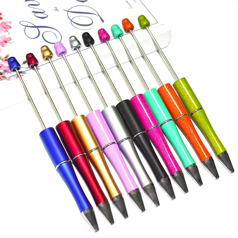 Plastic Beadable Pen Bead Pens Ballpoint Pen Ball Pen For Kids Students  Presents Office School Supplies, 20Pcs - AliExpress