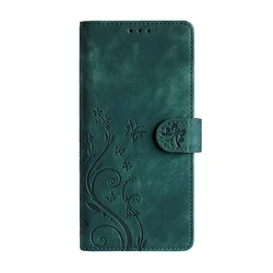 Elegant Flip PU Leather Carving Phone Case for Sony XZ2 Compact (Green)