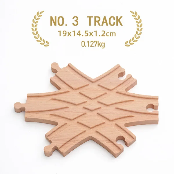 Deluxe Wooden Train Track Accessories Set for Kids - Premium Quality Railway Toys