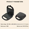DMWD Electric Egg Sandwich Maker Mini Grilling Panini Baking Plates Toaster Multifunction Non-Stick waffle Breakfast Machine EU 6