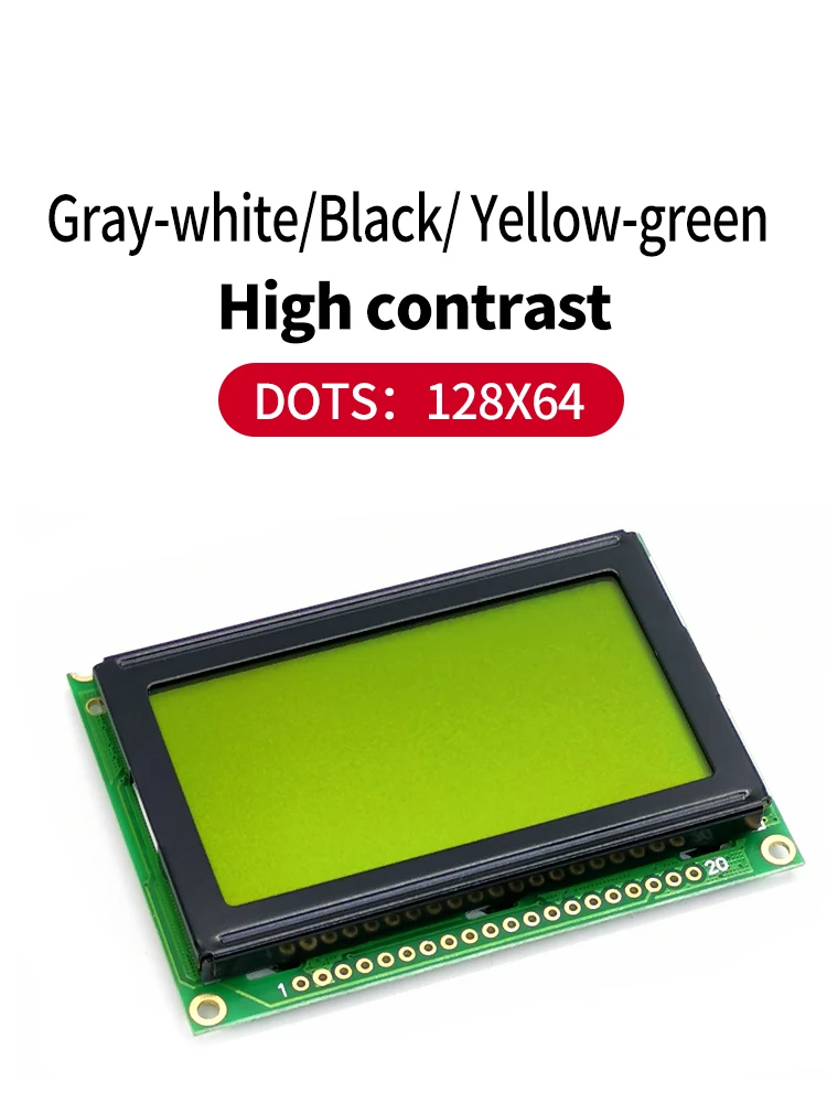 (⃔ *`꒳´ * )⃕↝  RoHS 128X32 Graphic LCD Module St7920 Controller 20 Pin