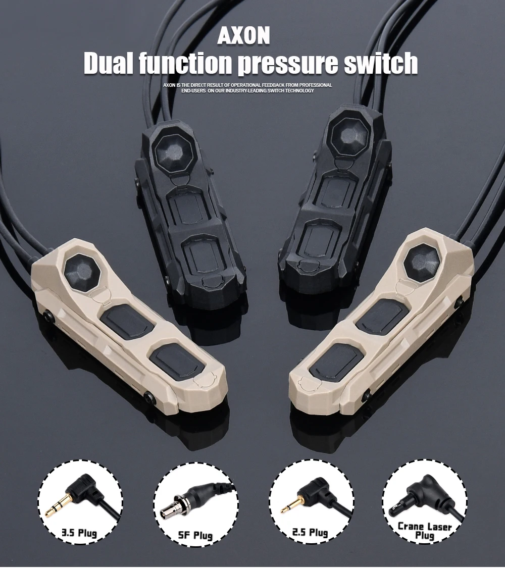 WADSN Taktische AXON Fernbedienung Draht Steuerung Dual Funktion Druckschalter Taschenlampe PEQ NGAL Laser Taste SF/2,5/3,5/Kran Stecker – Detail 1