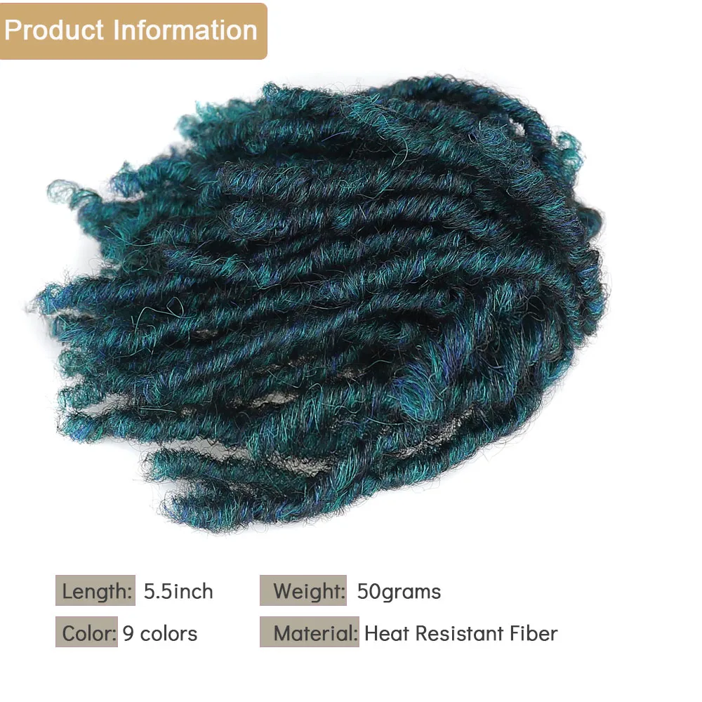 Synthetic Hair Extension Short DreadLocks Bun Loc Accessories Clip in on Ponytails Hair Bouncy Curly Ponytails
