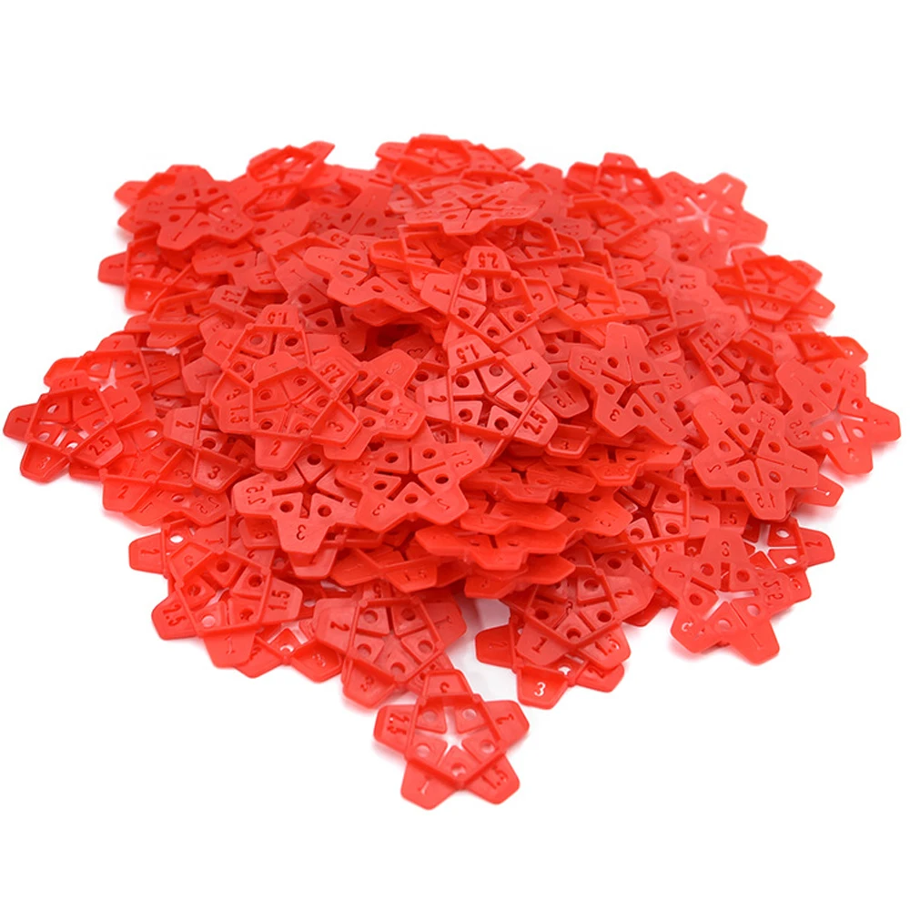 5in1 Professional Tile Spacers Clips Wedge Ceramic Leveling System Floor Wall Gap Leveling System Construction Tools 10-400Pcs