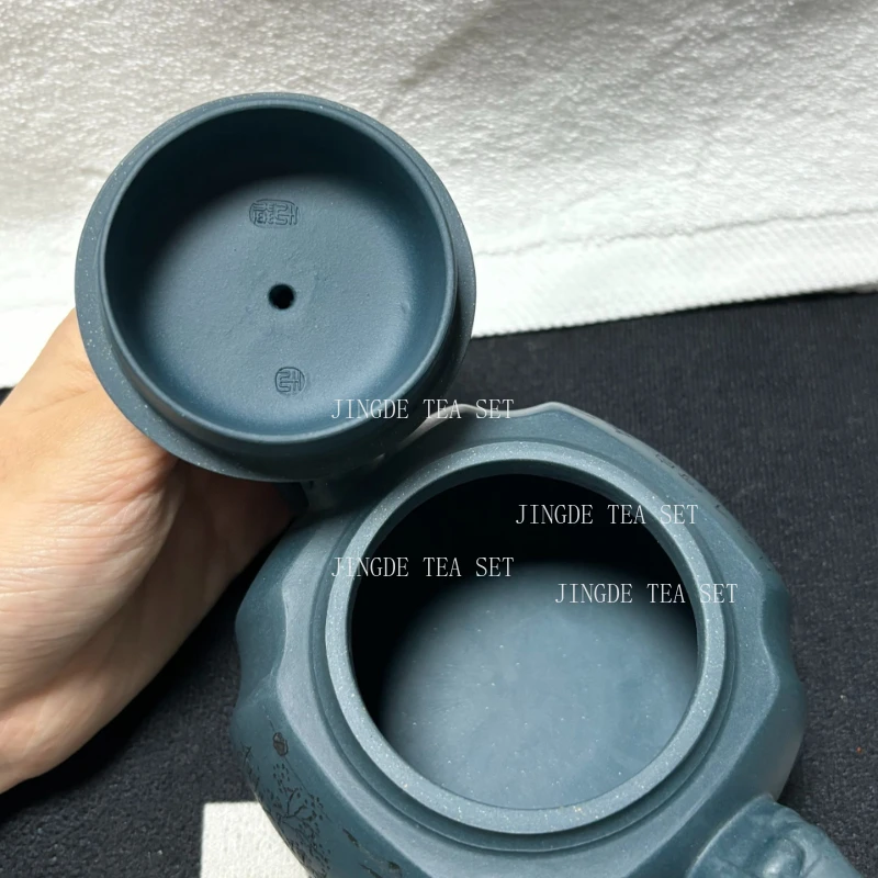 280ml Chinese Yixing Purple Clay Teapot Raw Ore Azure Mud Filter Kettle Custom Zisha Tea Infuser Antique Beauty Tea Set