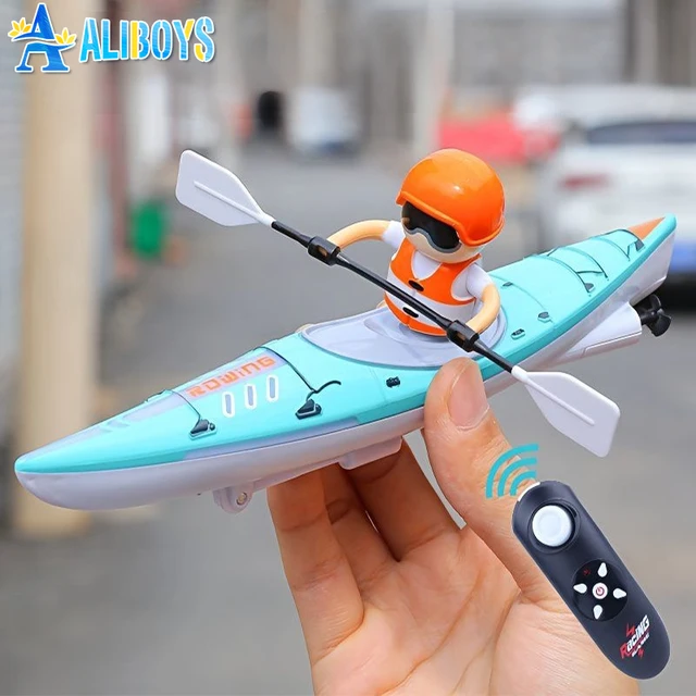 2.4G RC Boat Remote Control Racing Speedboat Kayak Paddling Rowing Ship Outdoor Competition Waterproof  Toy Kid Birthday Gift 1