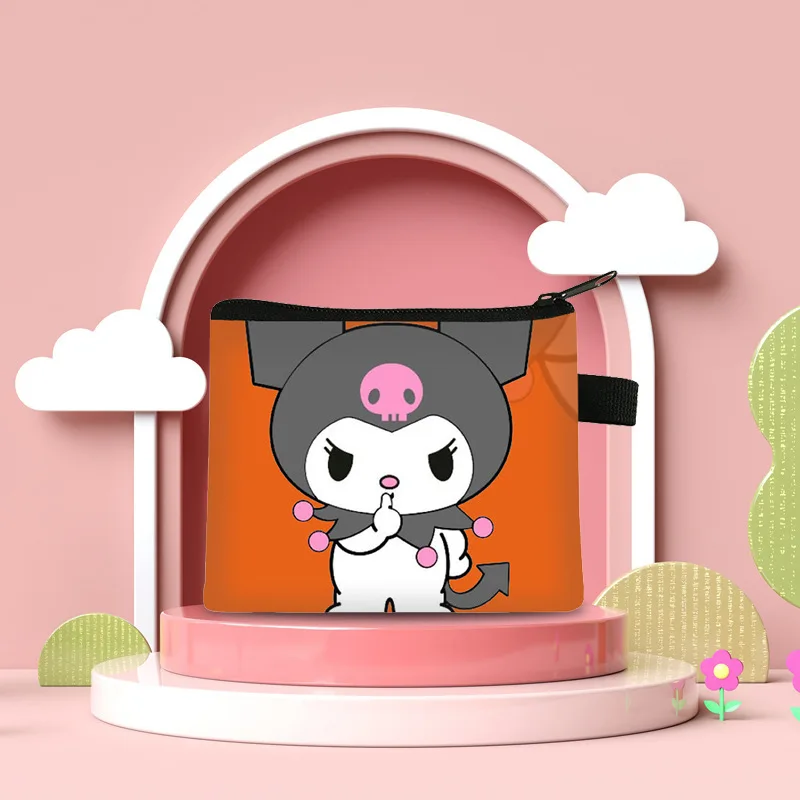 

2023 Summer Kuromi Simple Coin Purse Boys and Children Cute Storage Bag Waterproof Printed Card Holder