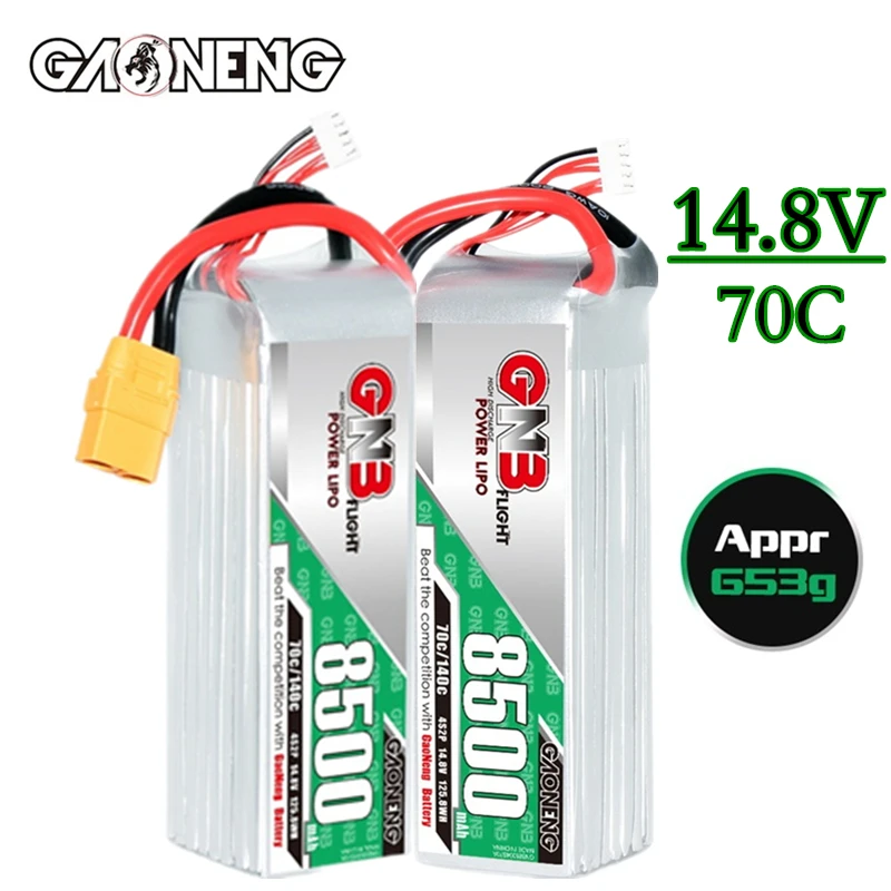 

Upgraded GNB 4S 14.8V 8500mAh Lipo Battery For FPV Drone RC Quadcopter Helicopter RC Cars Boats Parts 70C/140C 14.8V Battery